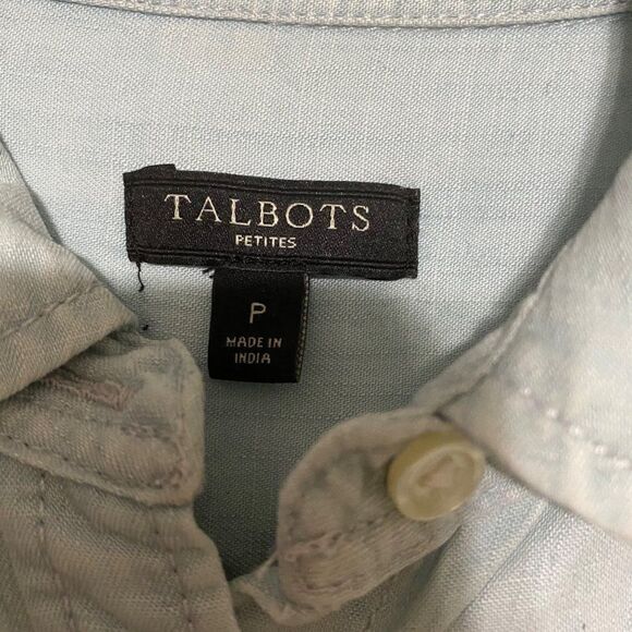 Talbots light denim long sleeve shirt, button down - Picture 4 of 4